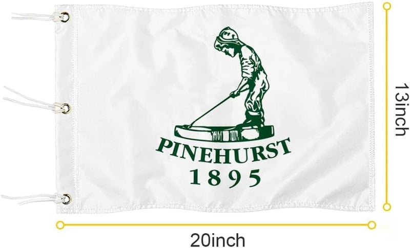 2BUT Pinehurst Golf Club Golf Pin PGA Flag Practic Putting Green Golf Flag For Backyard Garden Double-Sewn 600D Nylon Miniature Pin Flag (A 20"X13" Grommet) - Image 2